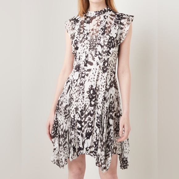All Saints Dresses & Skirts - All Saints Fleur Wing Pleated Mini  Dress Size 8